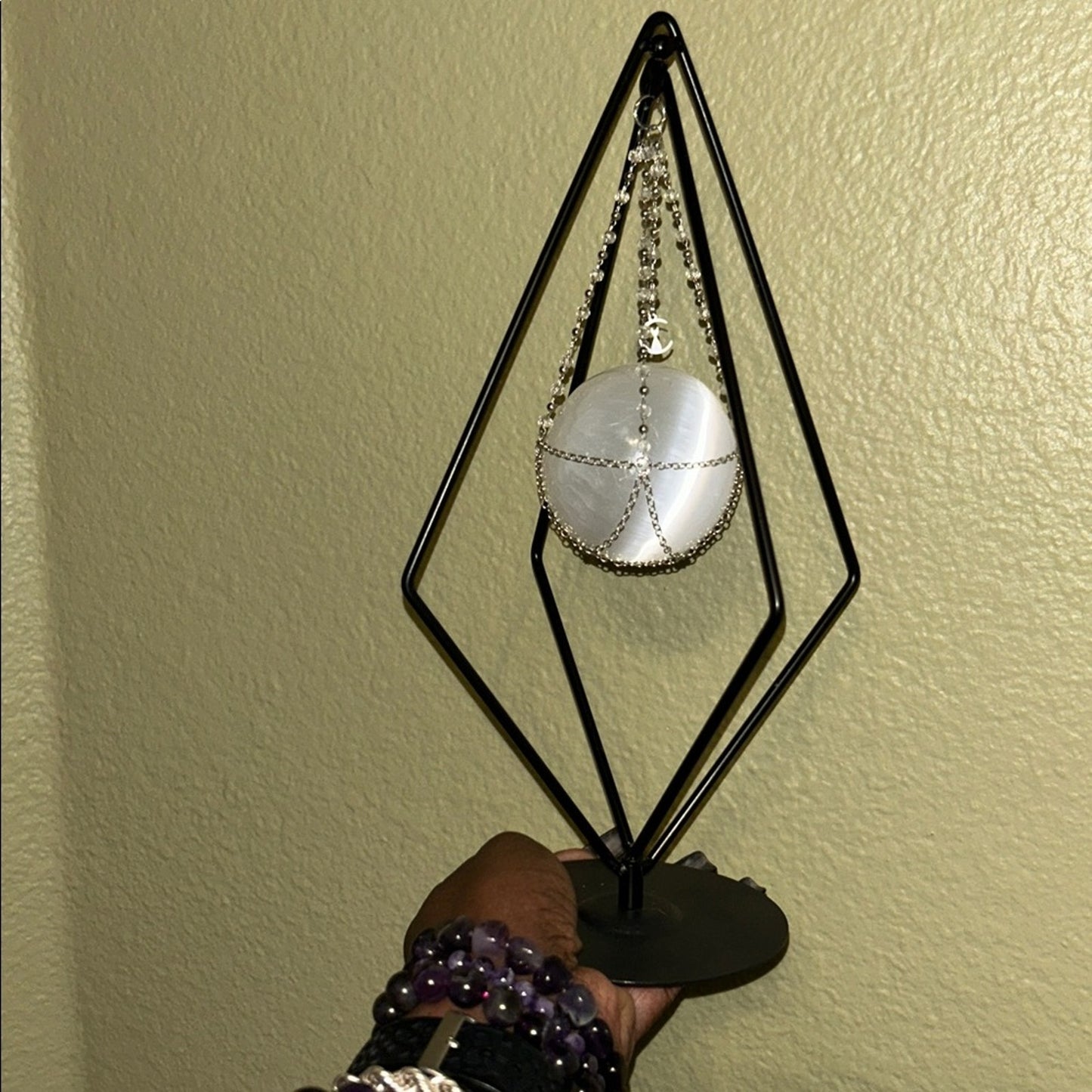 Glass Chips Black Geometric Sphere Holder & Sphere sold separately 🌹🌹