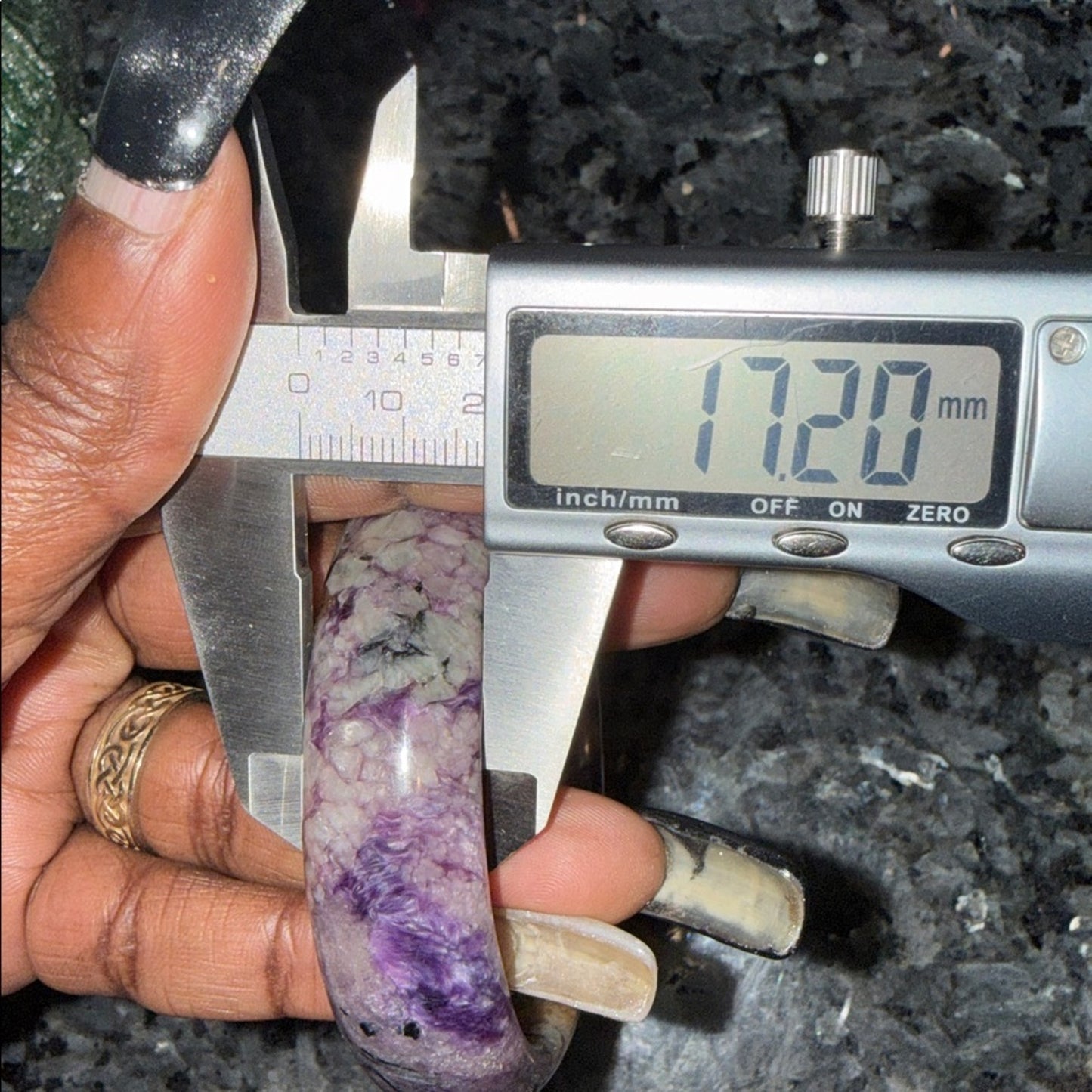 Charoite Bangle Bracelet 59MM (2.32”) Natural Stone