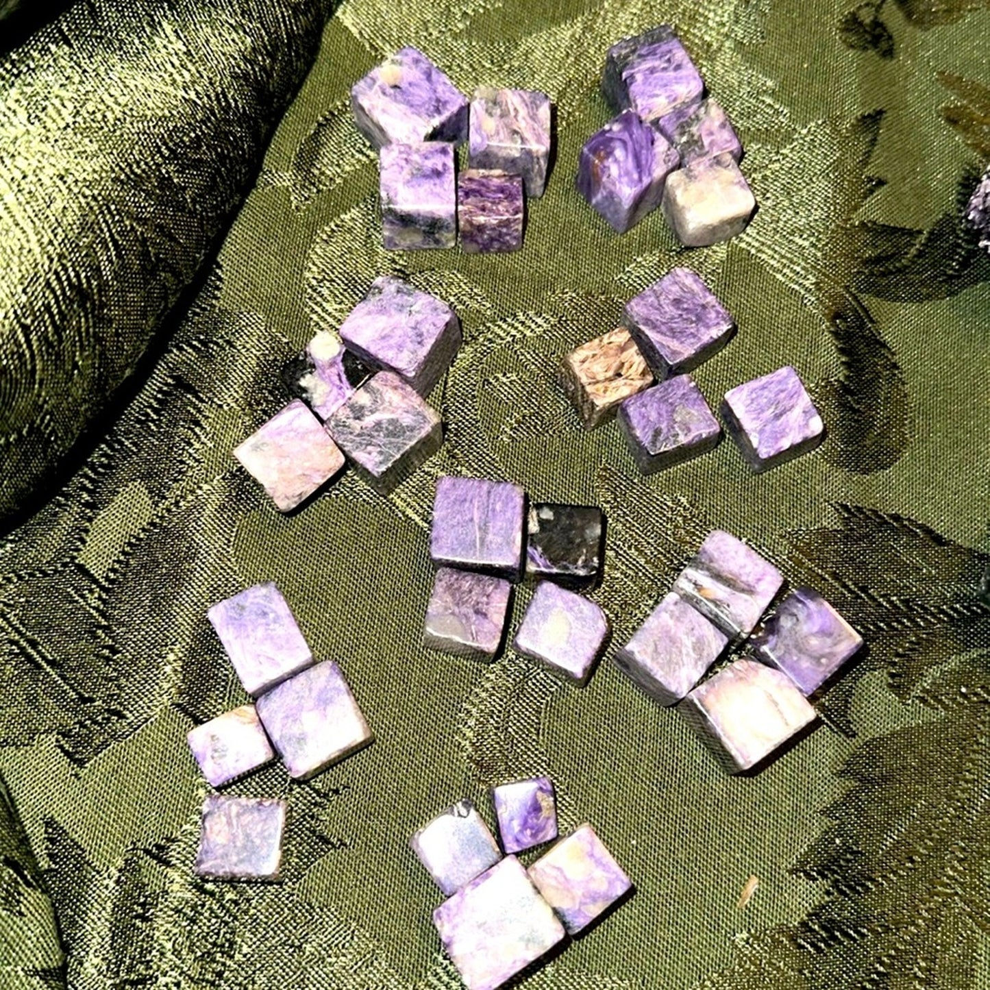 Charoite Cubes - Set of 4/$25