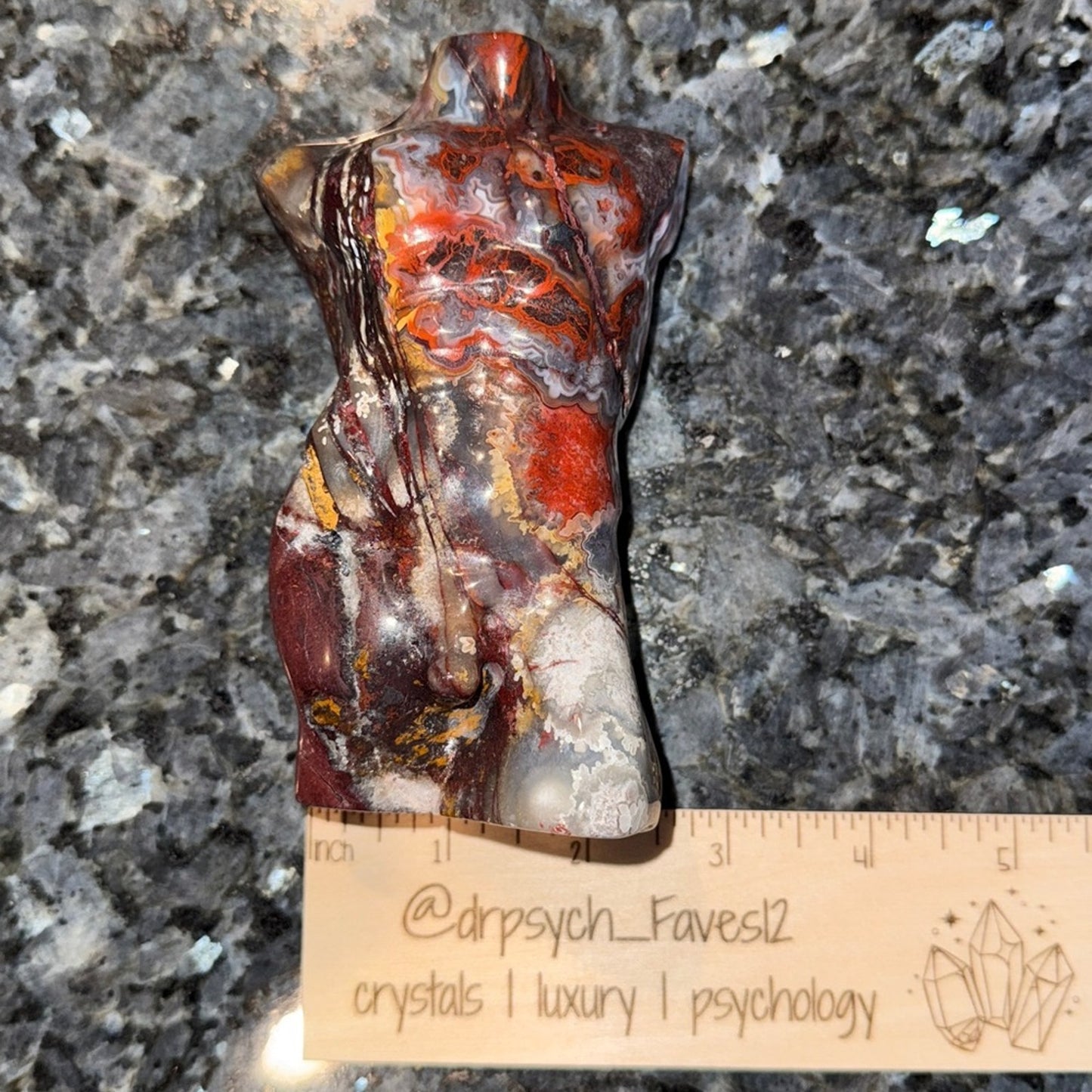 Male Body/Adonis/Homme Form - Mexican Lace Agate
