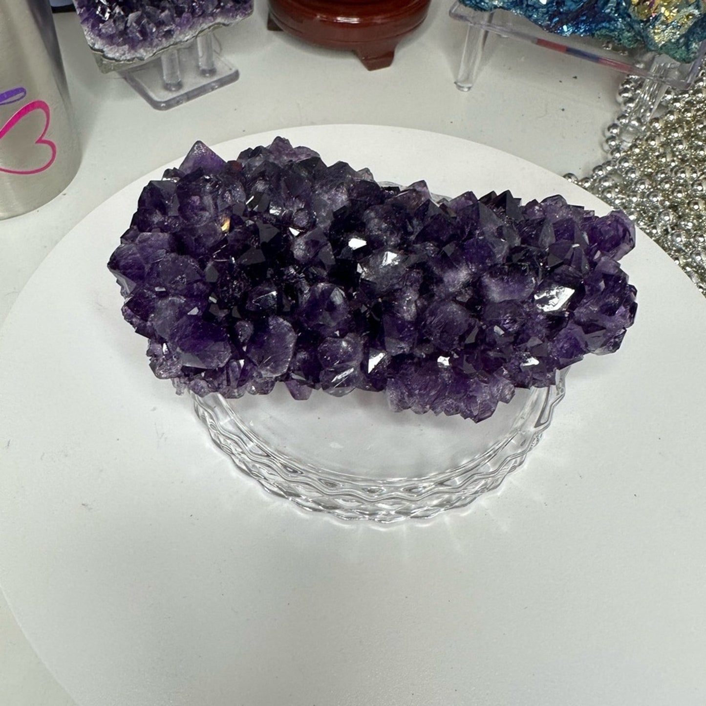 Amethyst Raw Cluster Gorgeous Small Points - AMYCLSDRK001