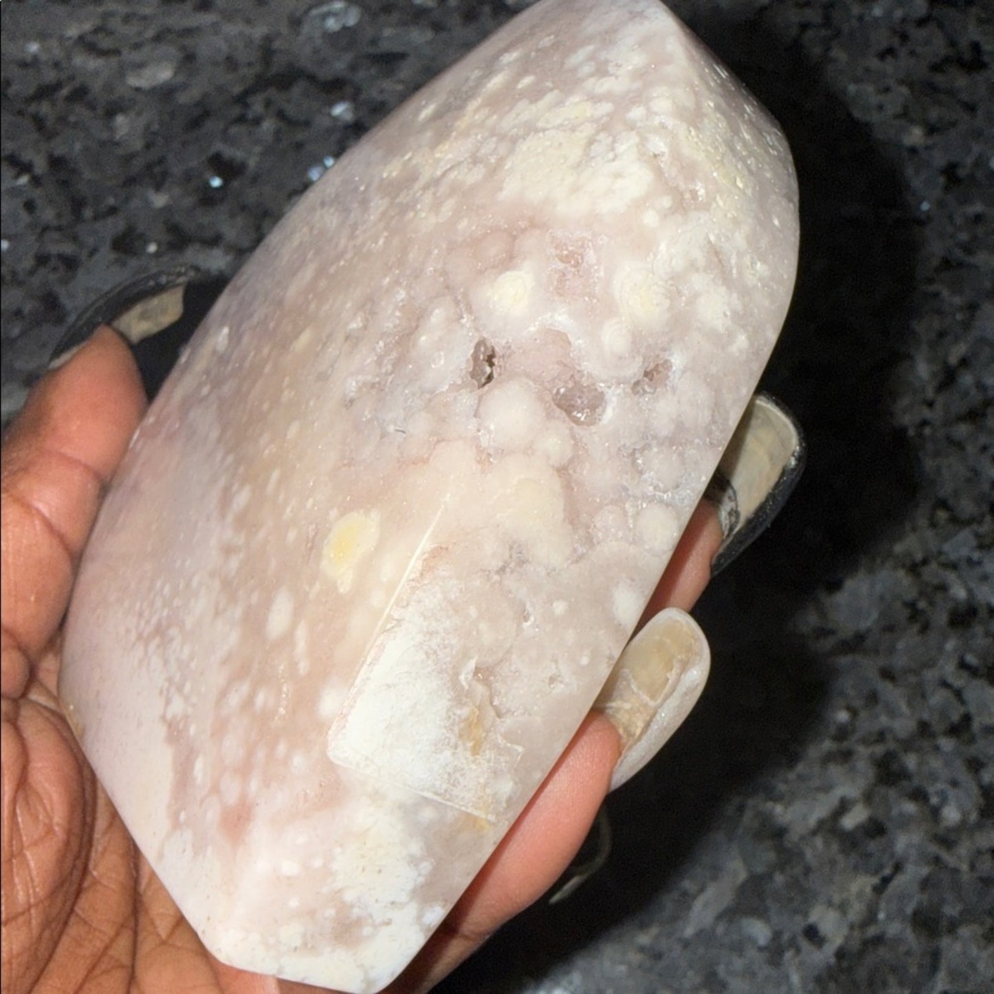 Pink Amethyst Heart with stand