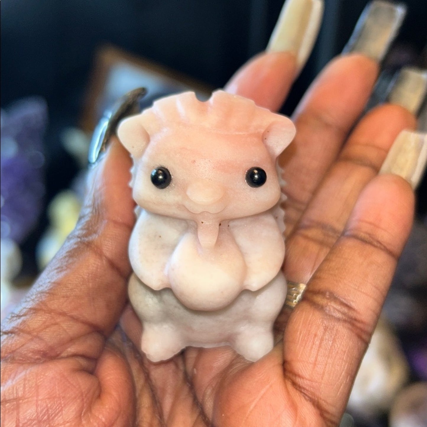 Adorable Hedgehog holding an apple carving - Price for 1