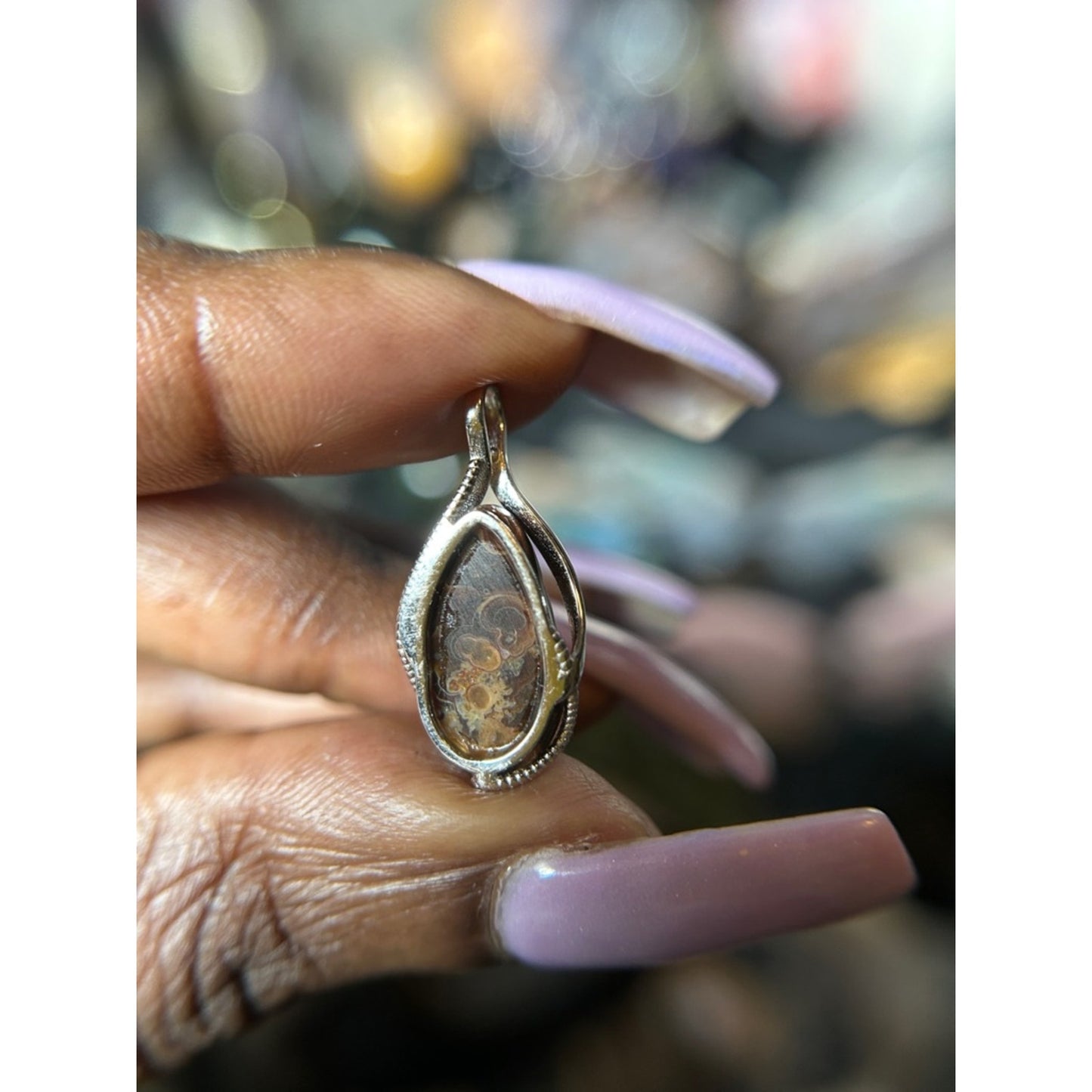 Fire Agate Silver 925 Pendant