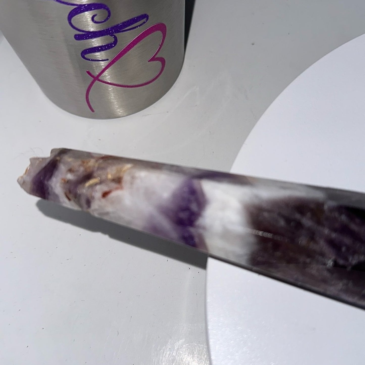 Chevron Amethyst Wand - 13 1/8 inches - CHAMYWND1318-001