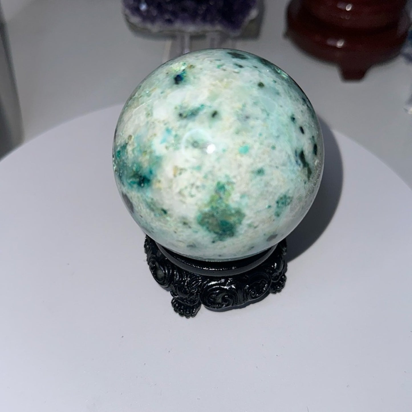 Phoenix Stone Druzy Sphere 68MM - PHSTNSPH -001