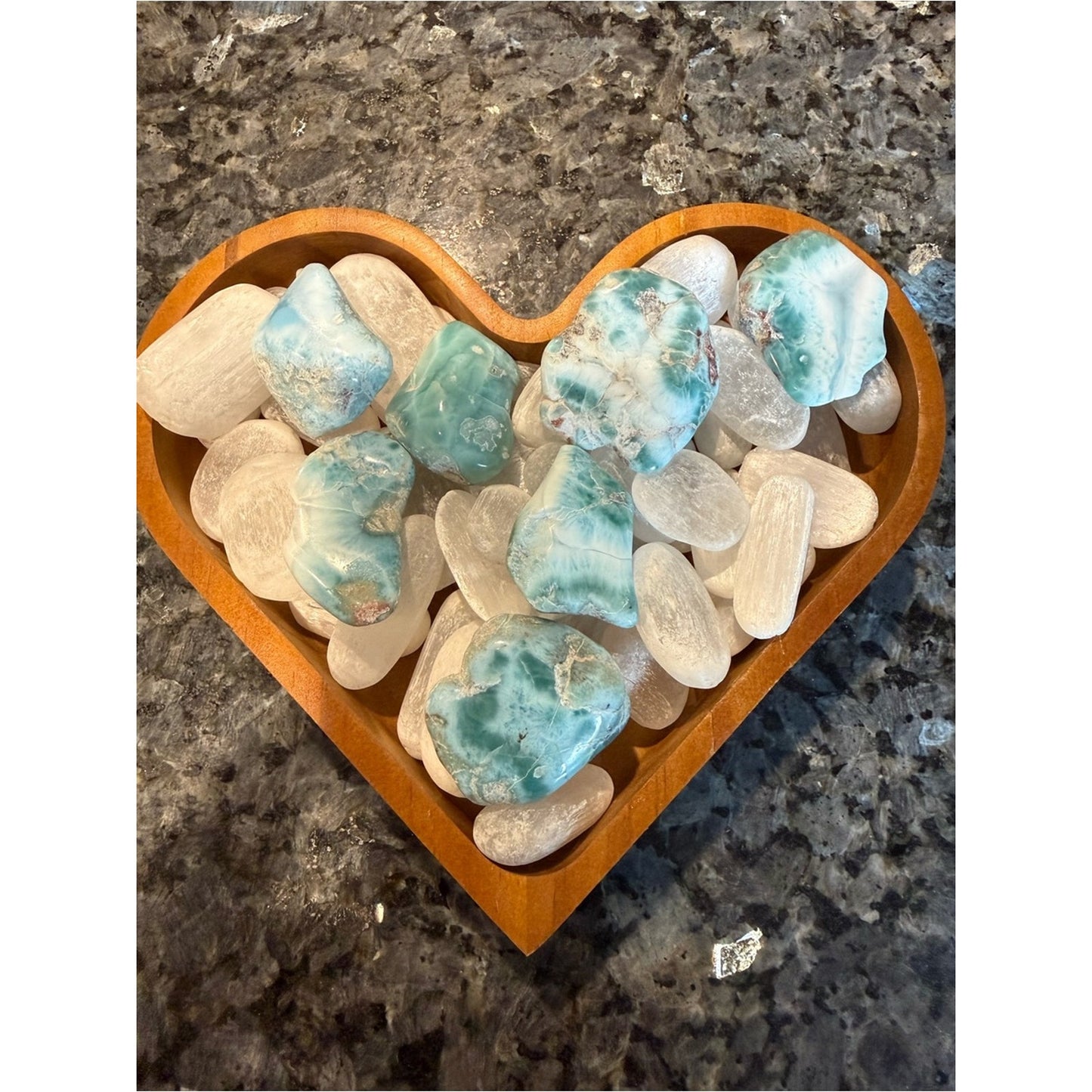 Beautiful Blue-Green Larimar Tumbled Crystals - Grades AAA, AA & A Price for 1