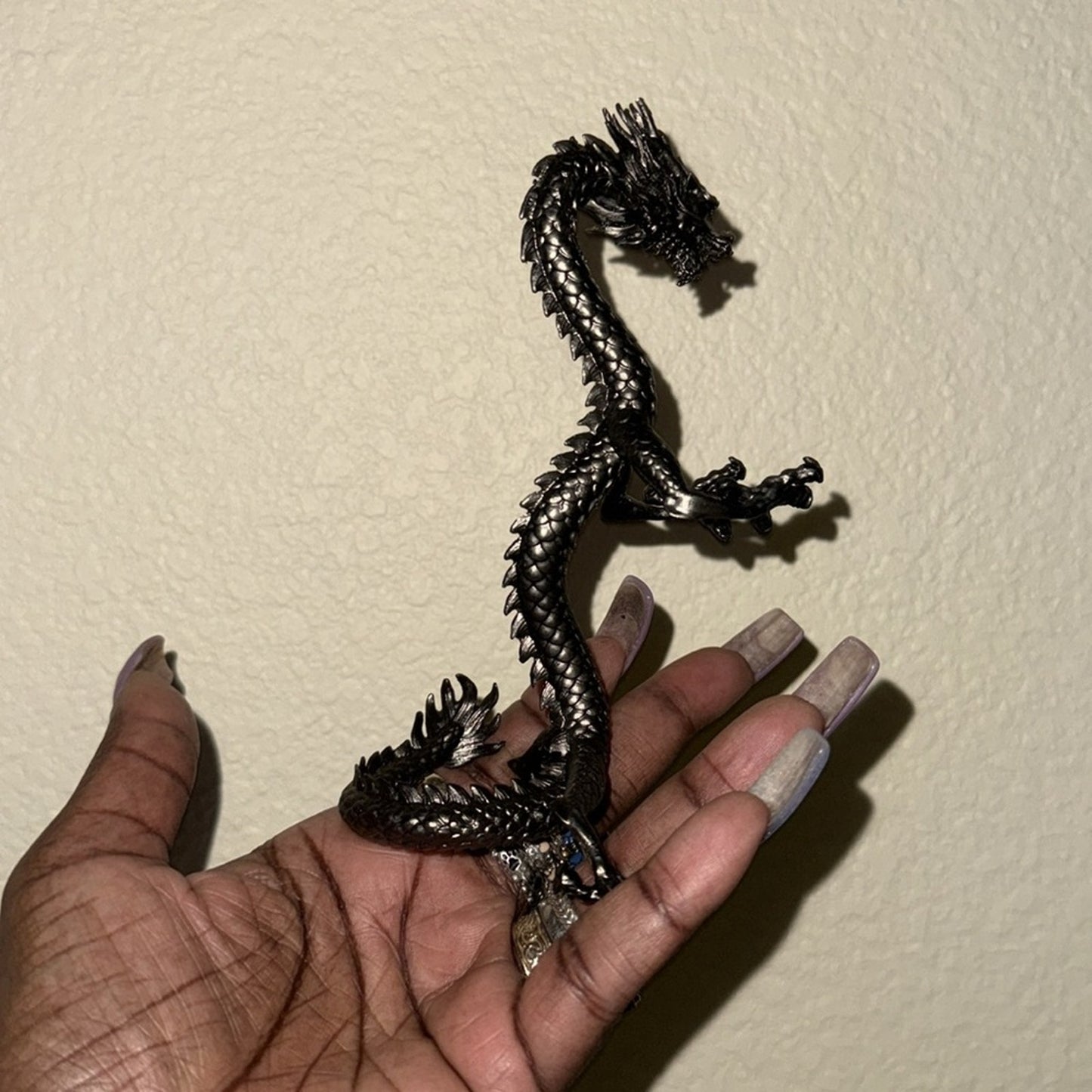 Pewter Grey Dragon holder of Crystal Spheres (Not Included - but for sale)🌹🌹