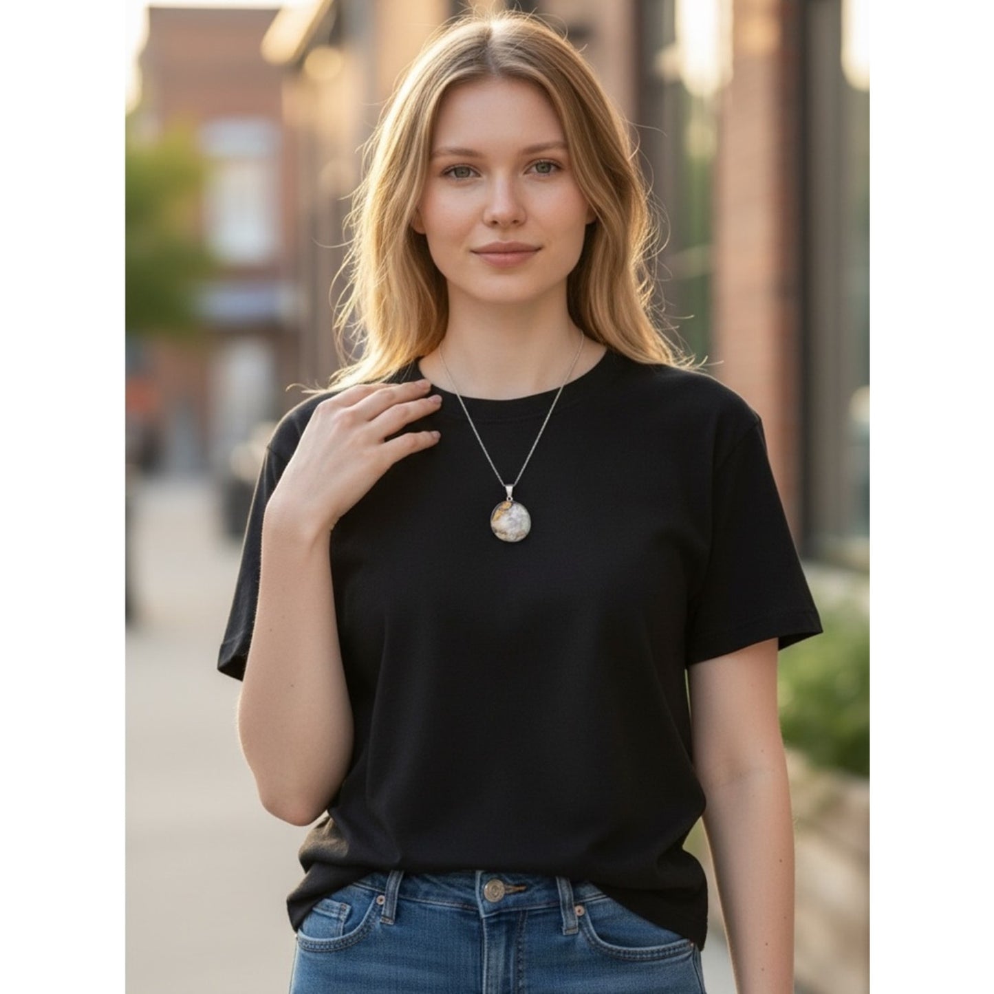 Tiffany Stone Utah Stainless Bale Pendant PRICE FOR ONE