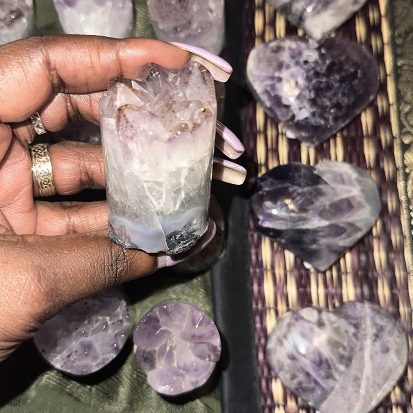 Amethyst Point Cores (Cupcake) Columns 1, 2, 3 - Price for 1