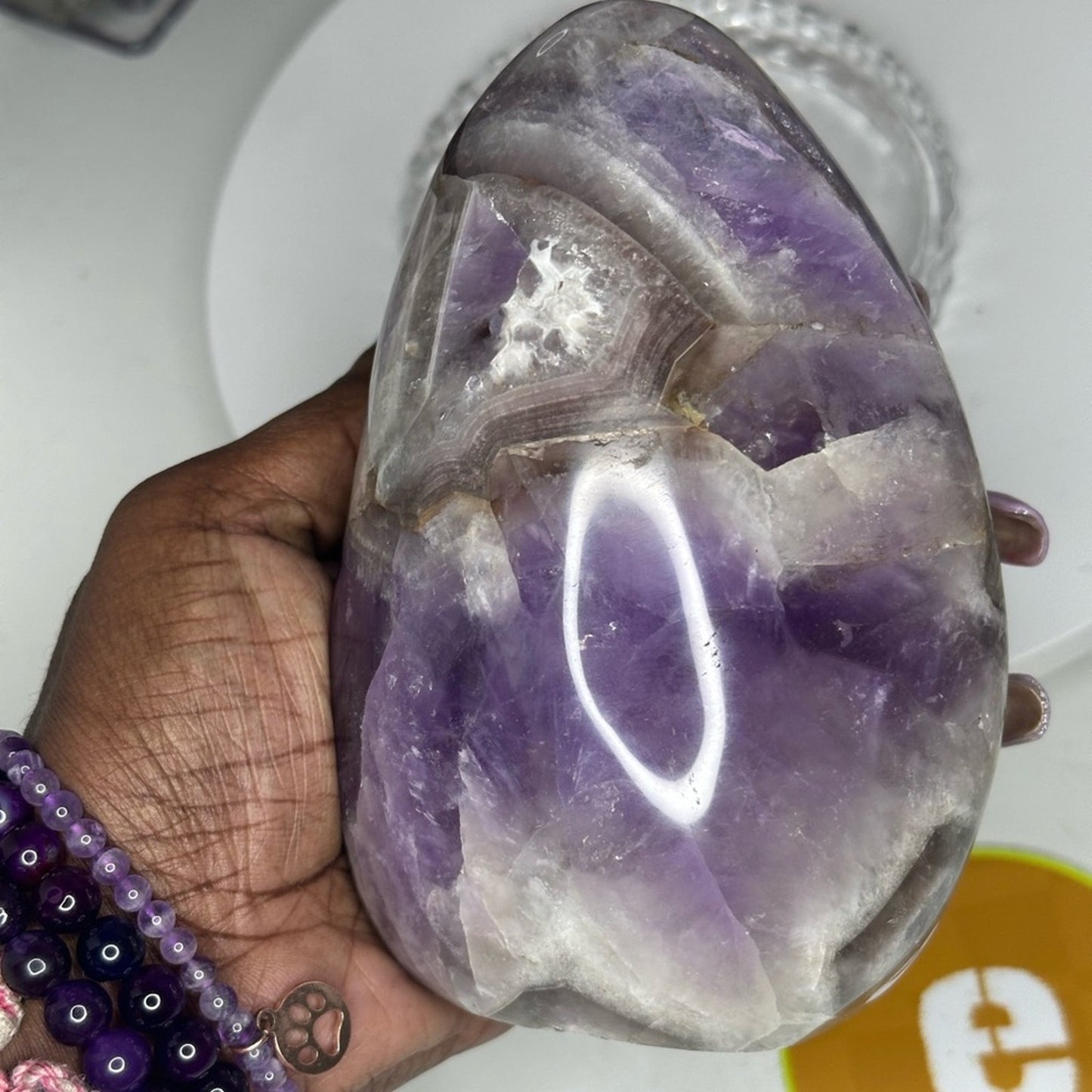 Chevron Amethyst Large Mountain - CHAMYMTNLRG-001