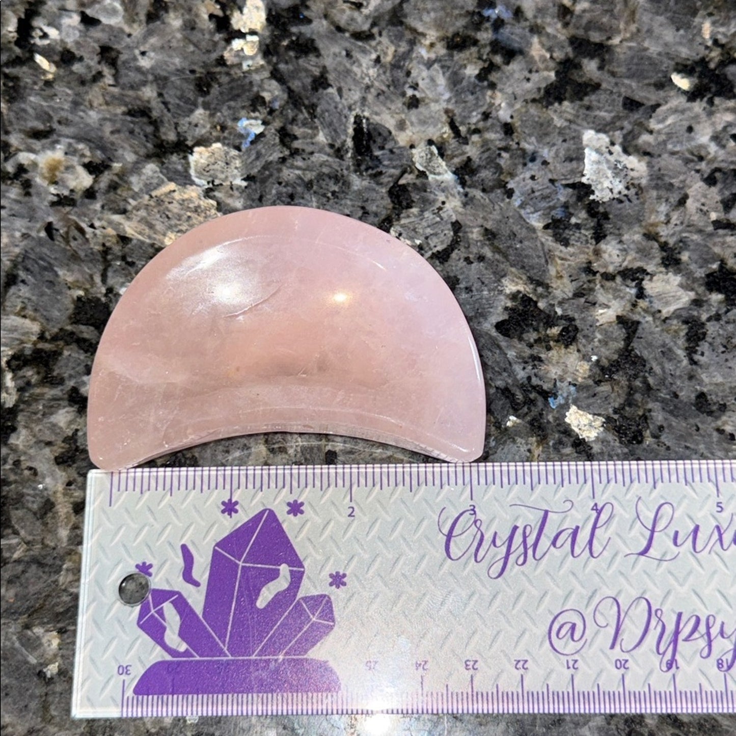 Rose Quartz Moon Bowl #3 - RQMNBWL3