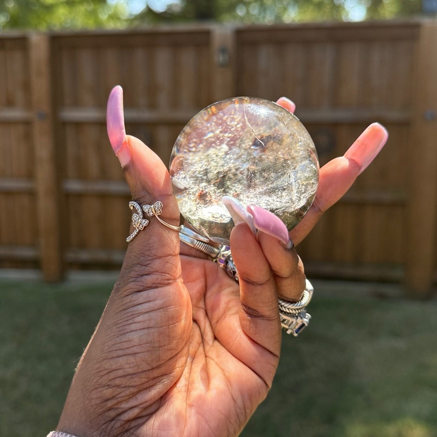 Lodolite (Garden or Phantom Quartz) Crystal Sphere 60.7MM