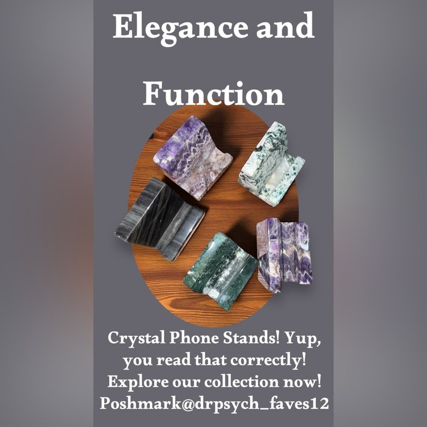 Crystal Phone Slab iPad Stand -Moss Agate - Price for 1