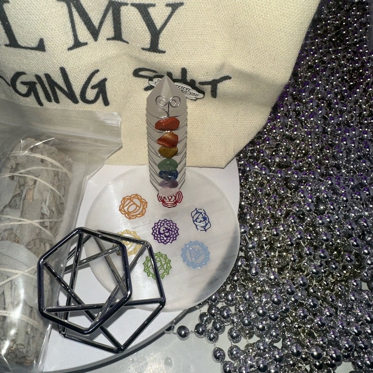 DrPsych_Faves12! Charge & Cleanse Crystal Starter Kit! 🌹🌹🤍🤍