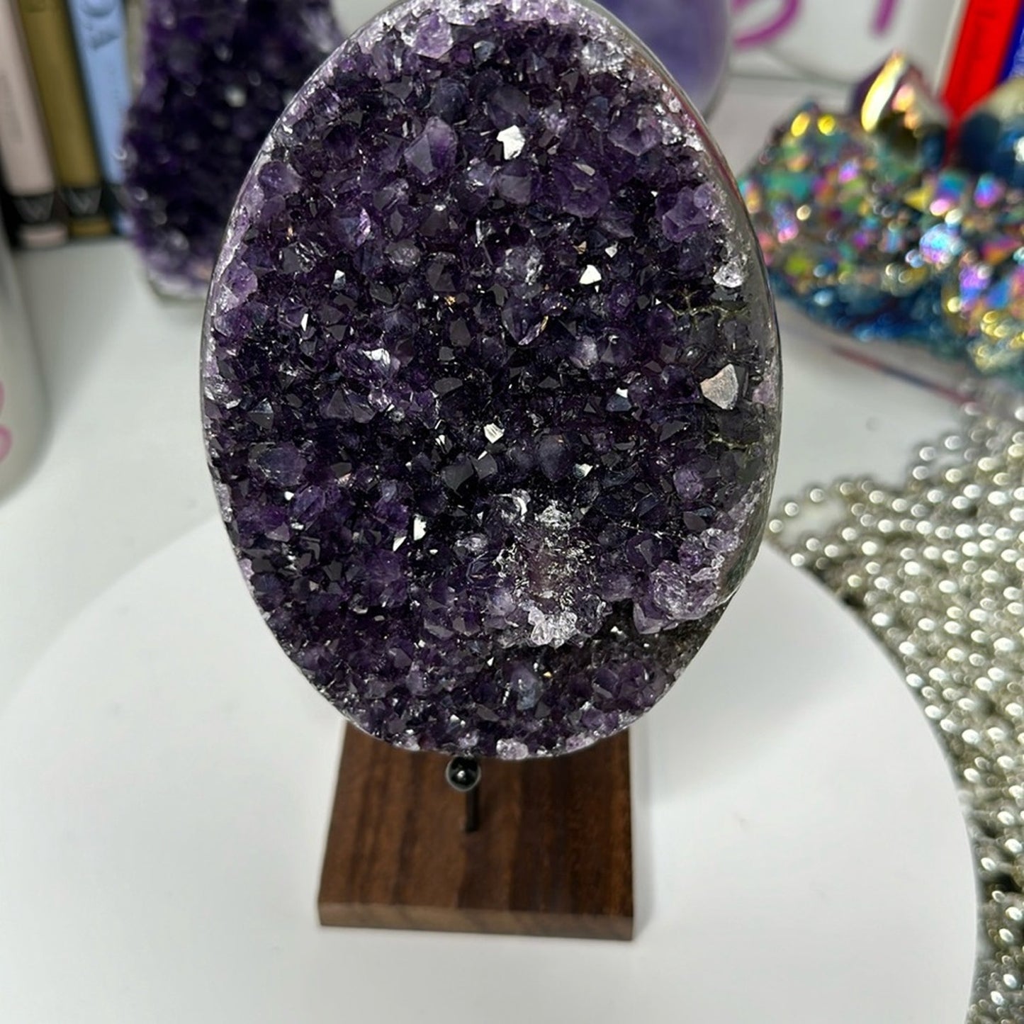 Amethyst Raw Freeform Egg Dinosaur  - DRZYAMYEGG-001 126MM