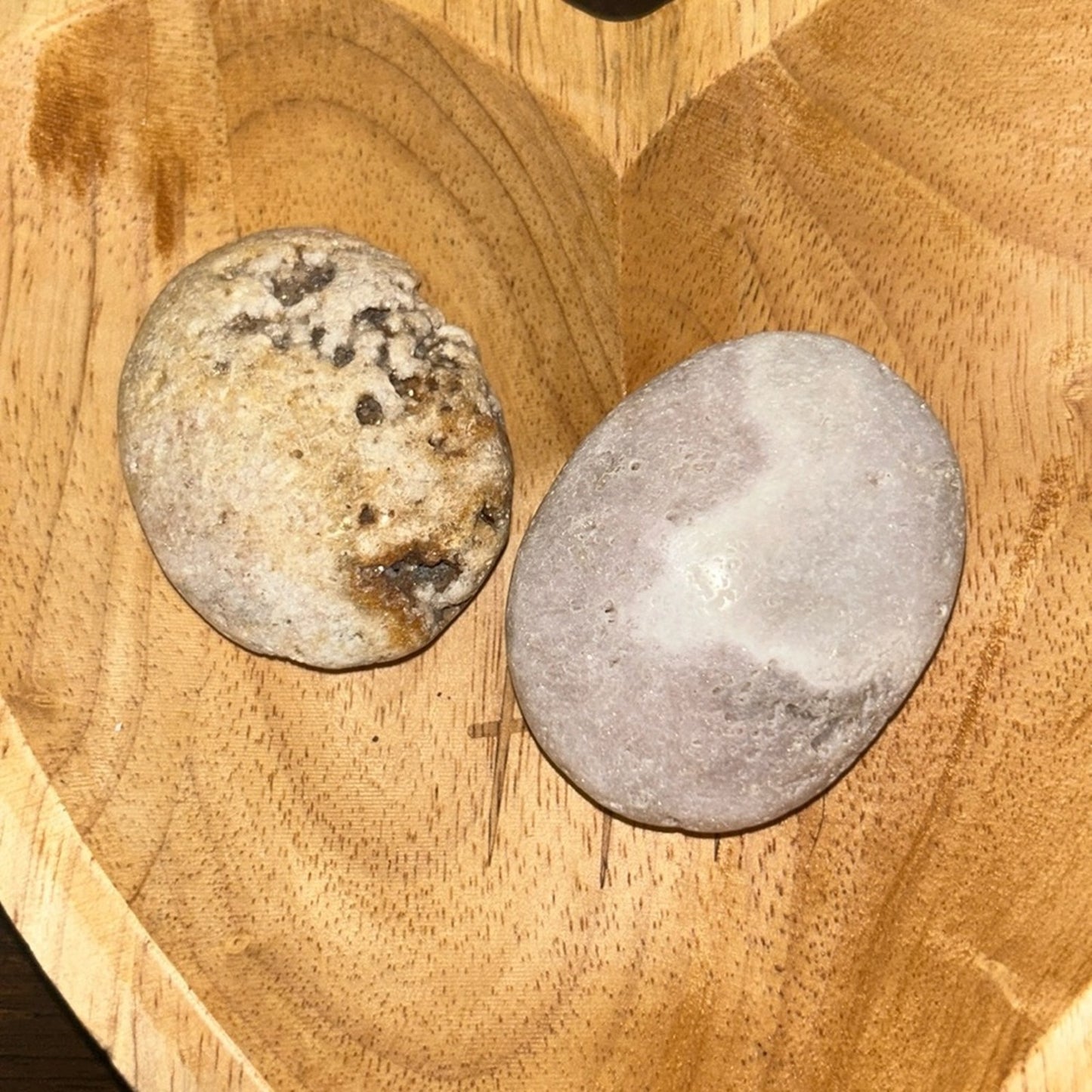 Pink Amethyst Palm stone set PAPLMSTNE - SET002