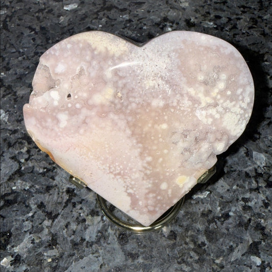 Pink Amethyst Heart with stand