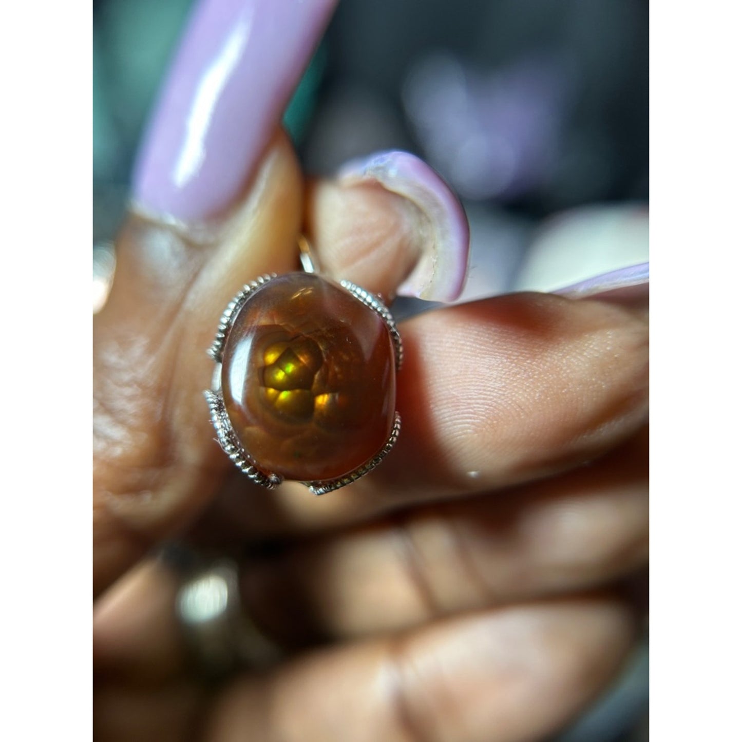 Fire Agate Silver 925 Pendant PRICE FIRM