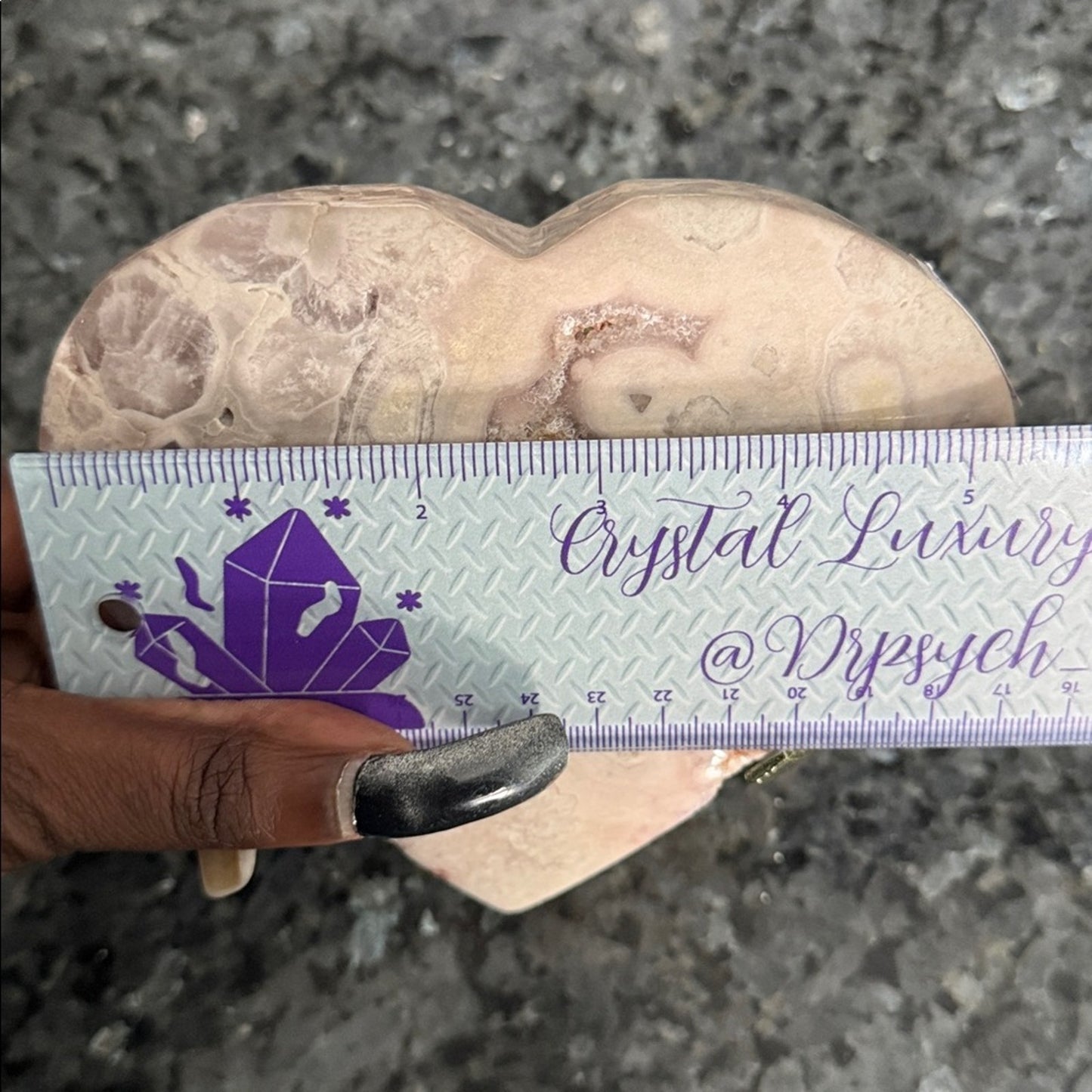 Pink Amethyst Heart with stand