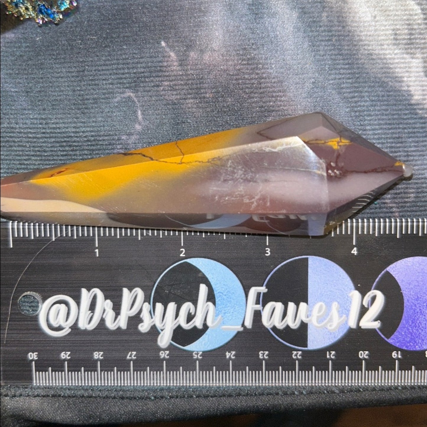 Mookaite Purple and Yellow Crystal Wand Point