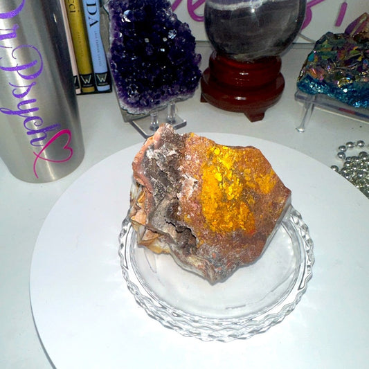 Carnelian Agate Quartz Druzy Freeform 83MM - CNAGATEFREEFORM-001