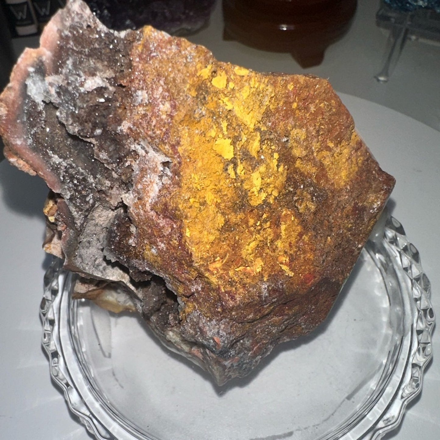 Carnelian Agate Quartz Druzy Freeform 83MM - CNAGATEFREEFORM-001