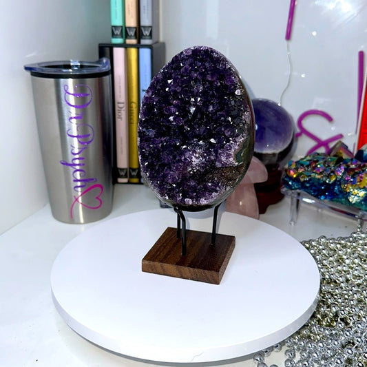 Amethyst Raw Freeform Egg Dinosaur  - DRZYAMYEGG-001 126MM