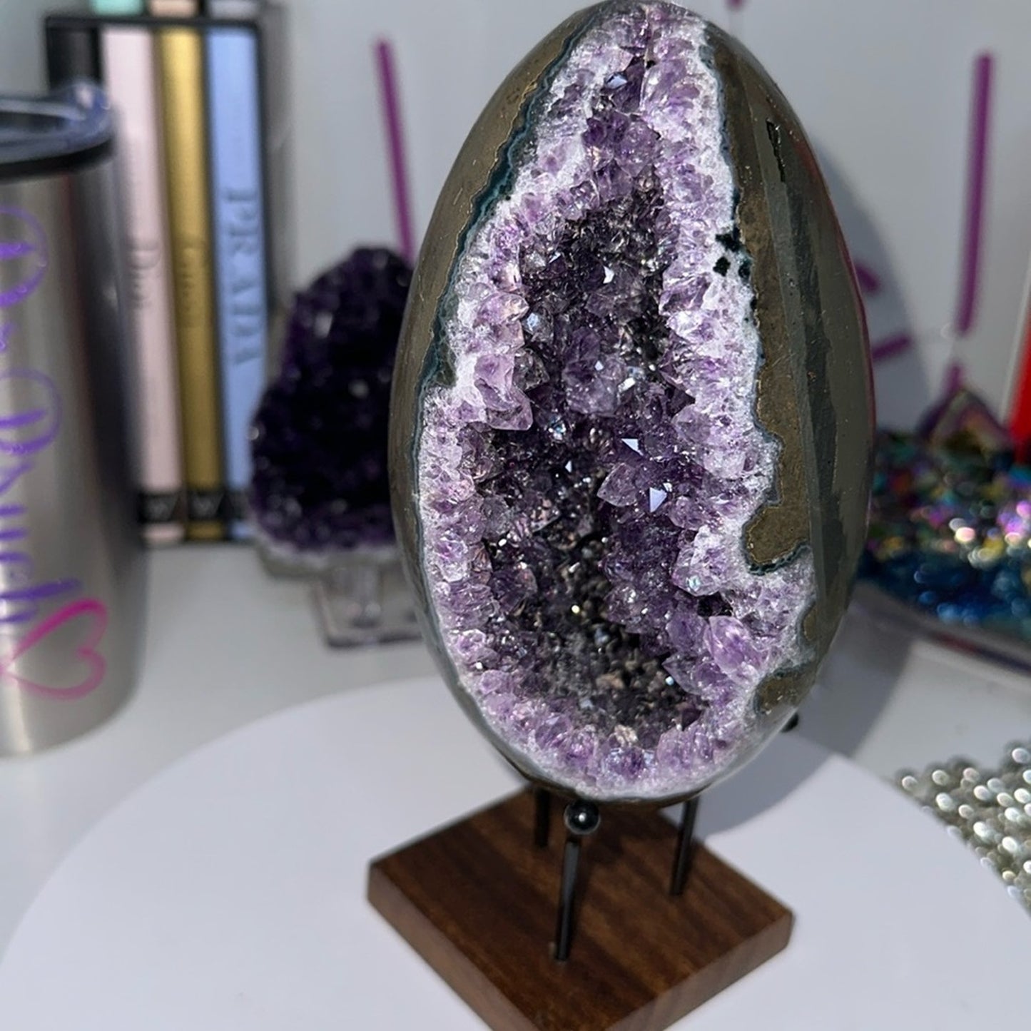 Amethyst Raw Freeform Egg Dinosaur  - DRZDINOAMYEGG-001 140MM
