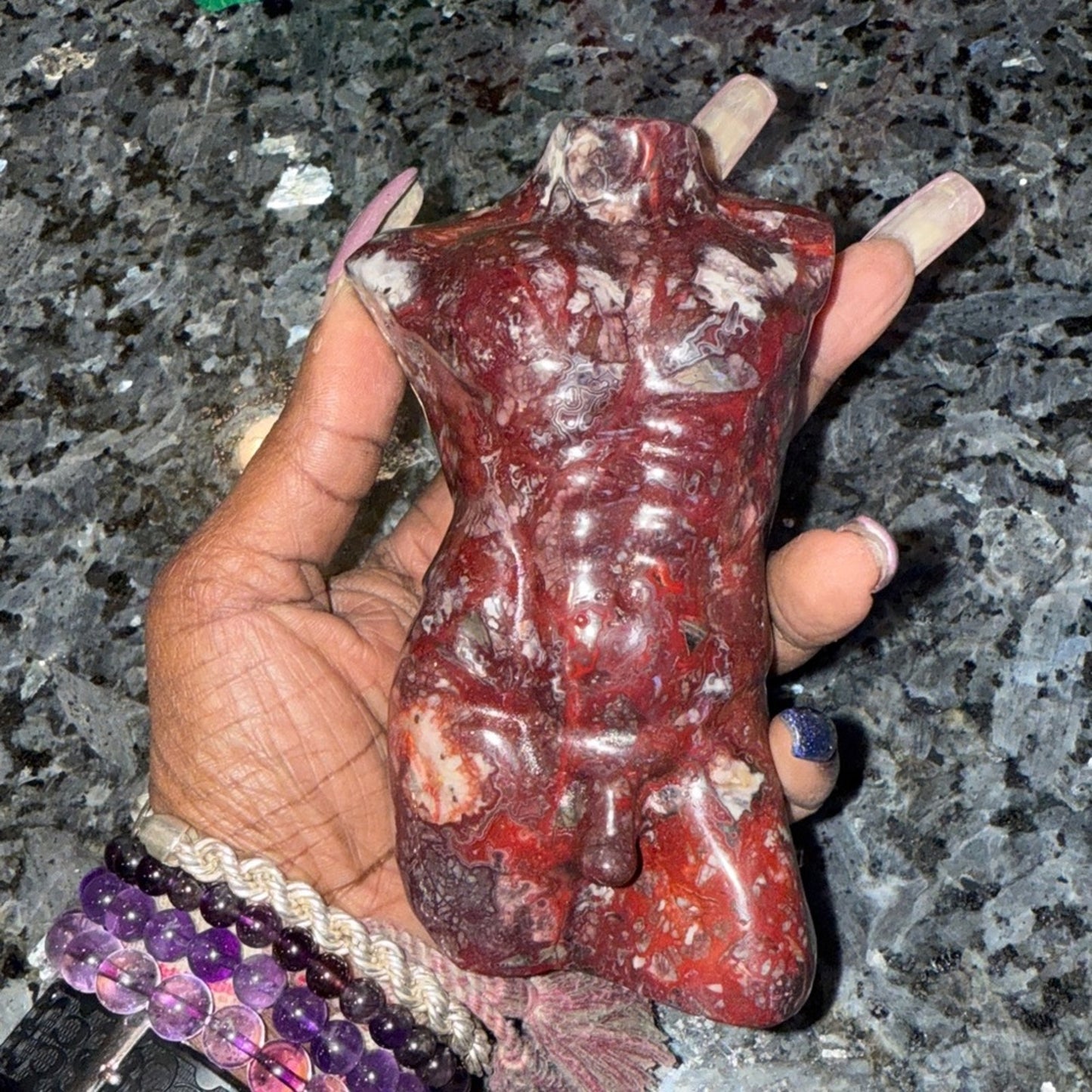 Male Body/Adonis/Homme Form - Mexican Lace Agate