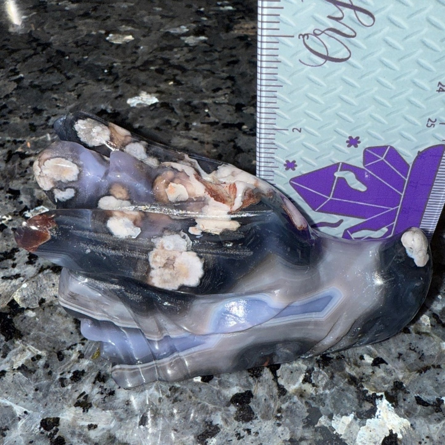 Blue Flower Agate 🐲 Dragon Head