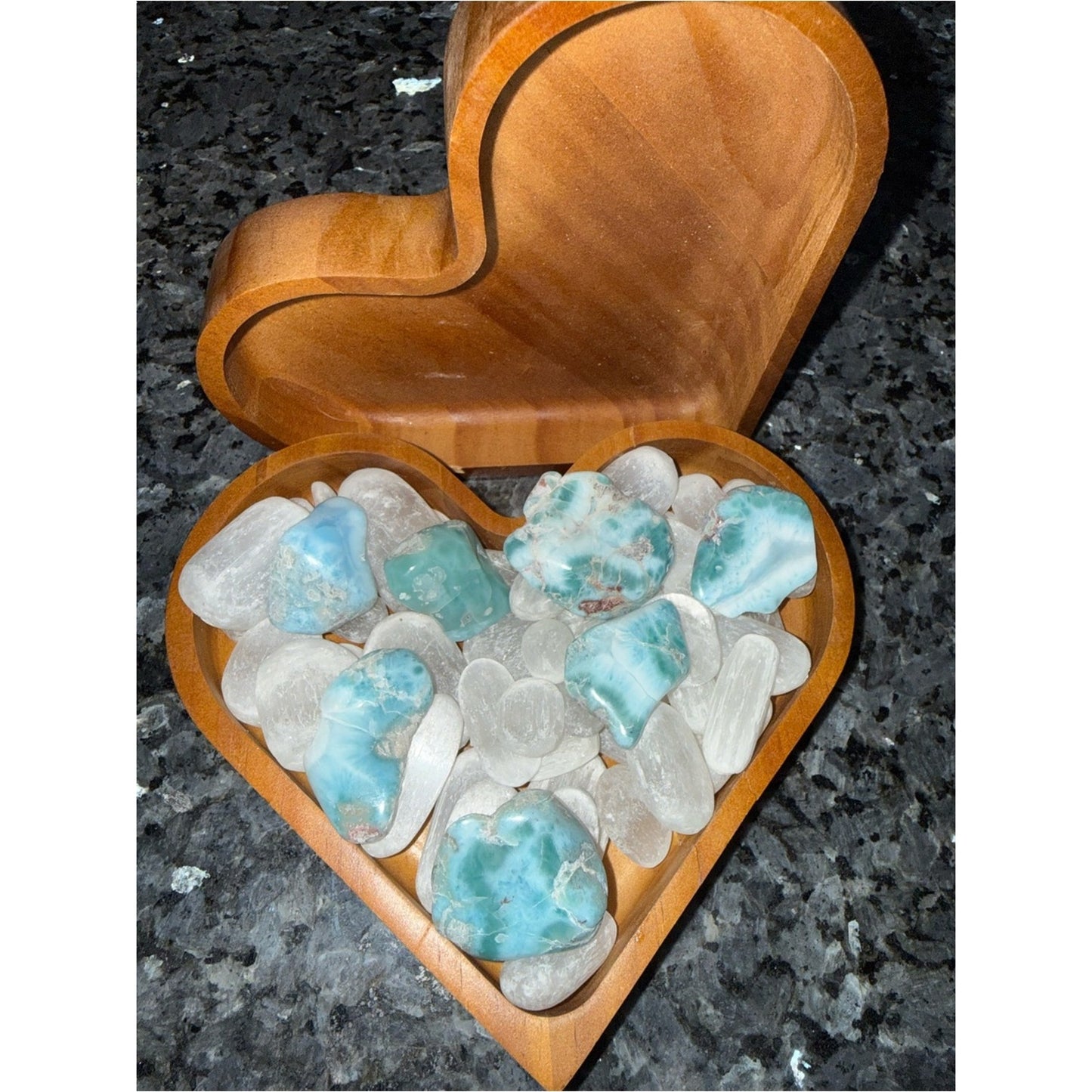 Beautiful Blue-Green Larimar Tumbled Crystals - Grades AAA, AA & A Price for 1
