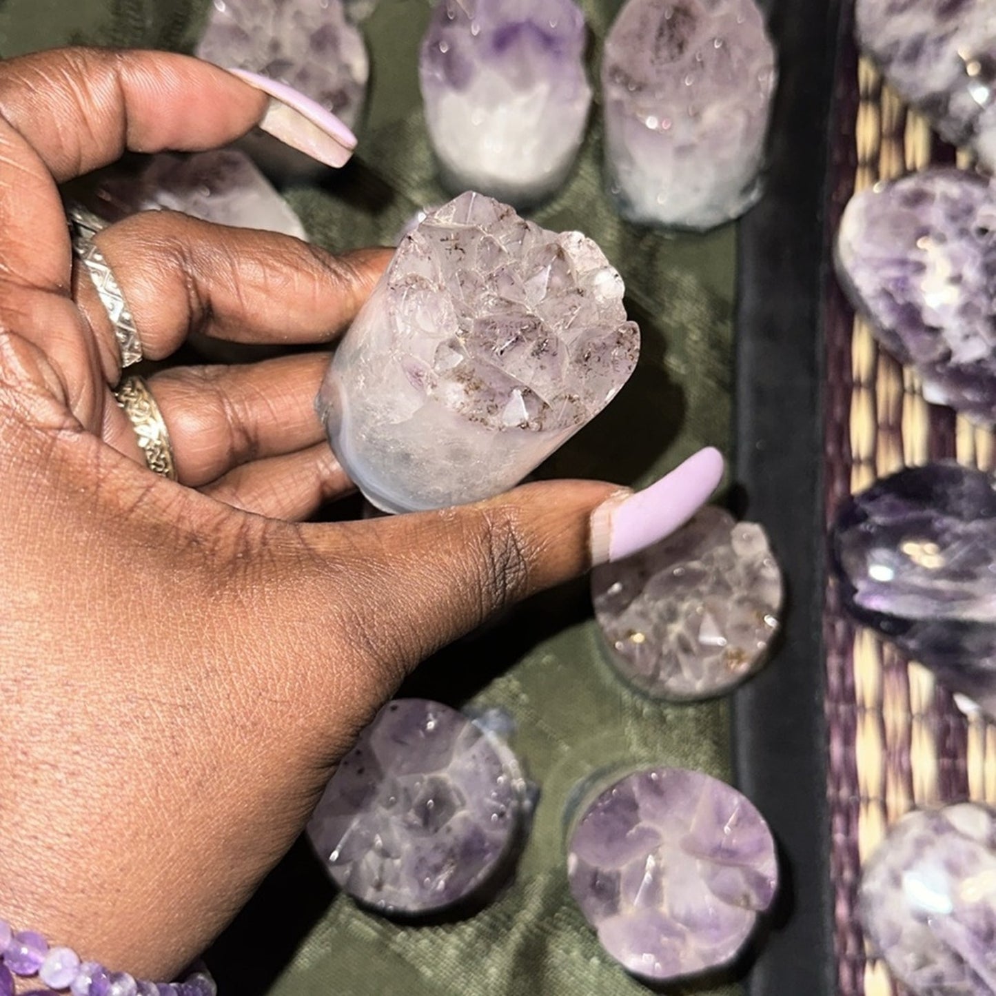 Amethyst Point Cores (Cupcake) Columns 1, 2, 3 - Price for 1