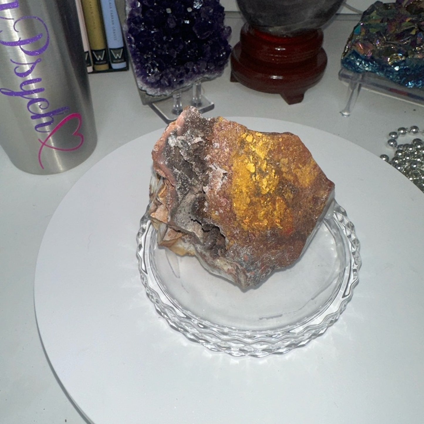 Carnelian Agate Quartz Druzy Freeform 83MM - CNAGATEFREEFORM-001