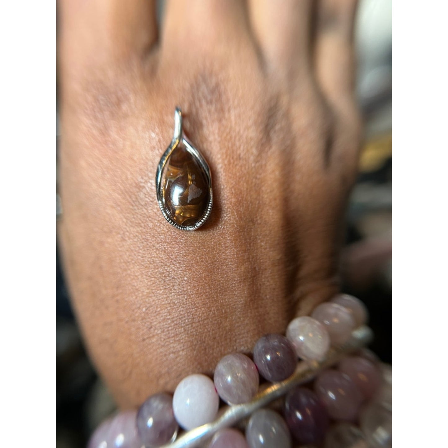Fire Agate Silver 925 Pendant