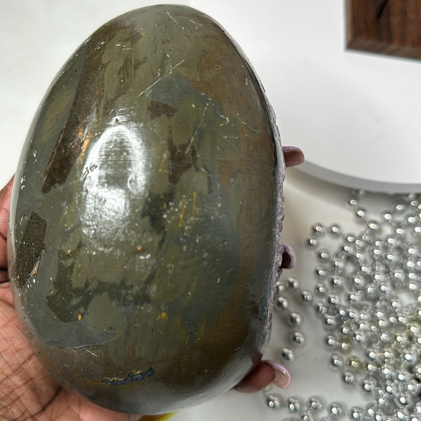 Amethyst Raw Freeform Egg Dinosaur  - DRZDINOAMYEGG-001 140MM