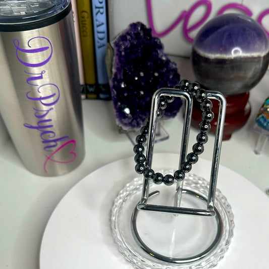 Hematine Bracelet Approx 8MM, 2.5” HEMATINEBRC-001