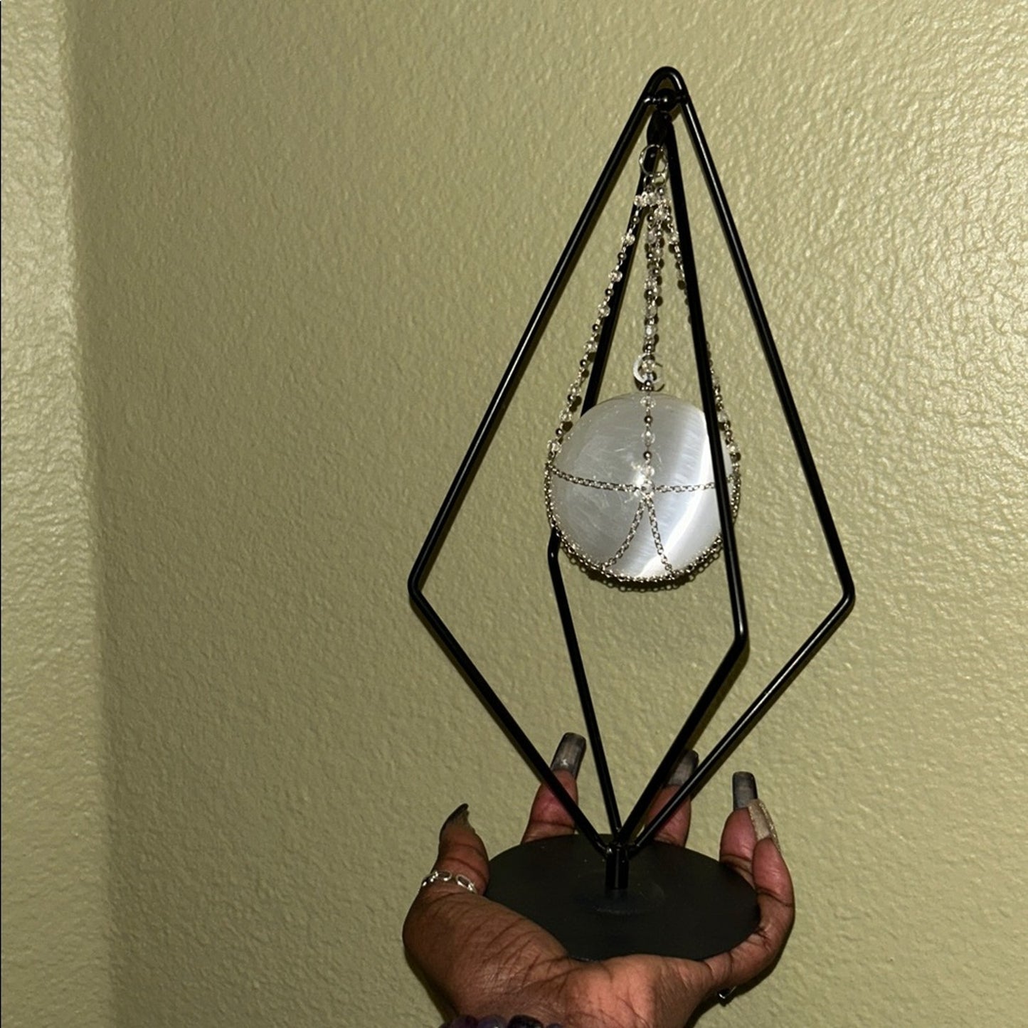 Glass Chips Black Geometric Sphere Holder & Sphere sold separately 🌹🌹