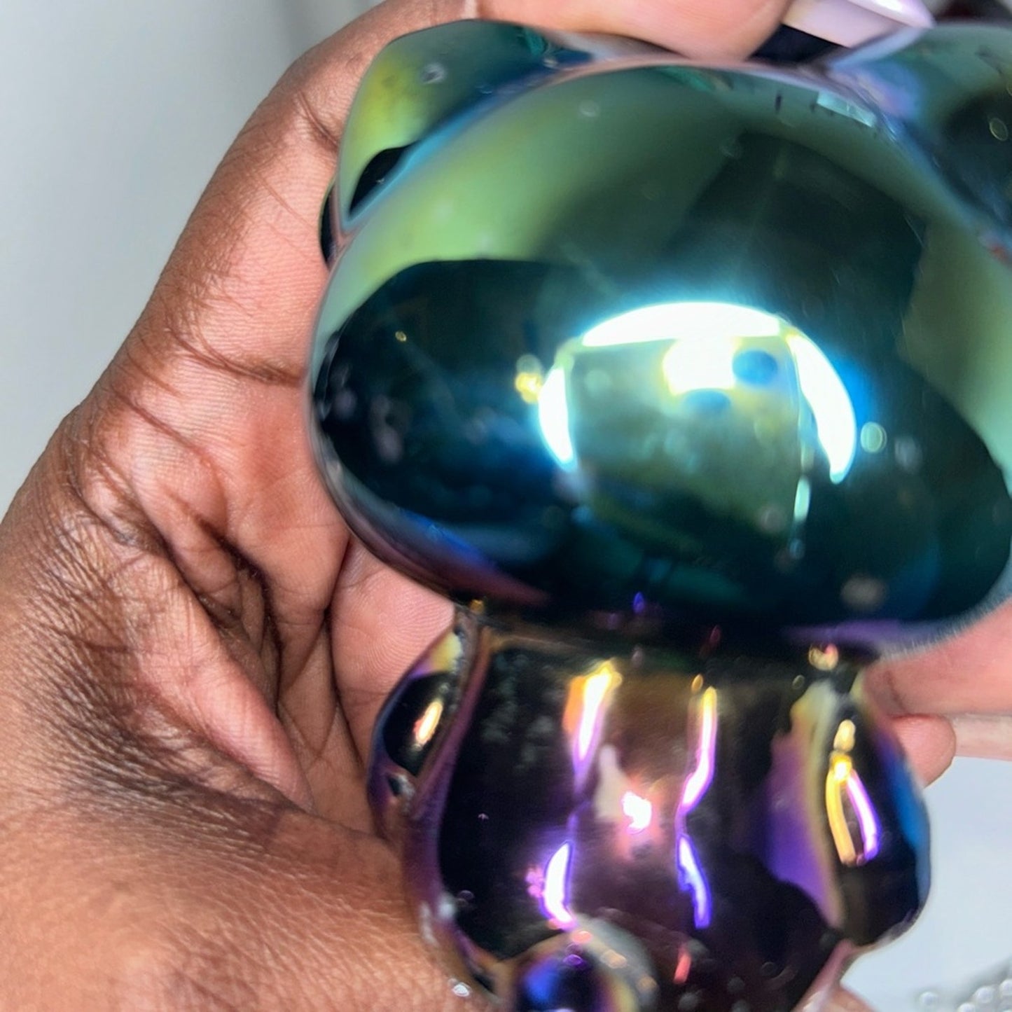 Hello Kitty Aura Black Obsidian Carving approx 3” tall.