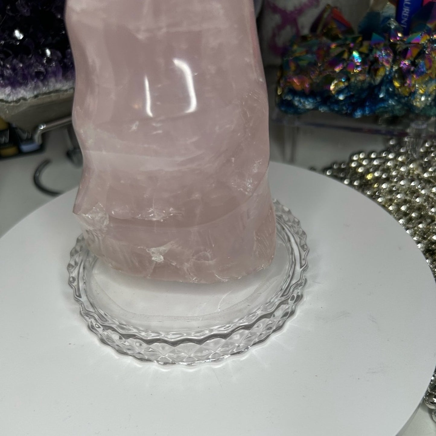 Rose Quartz Large Flame - RSQTZFLM-LRG