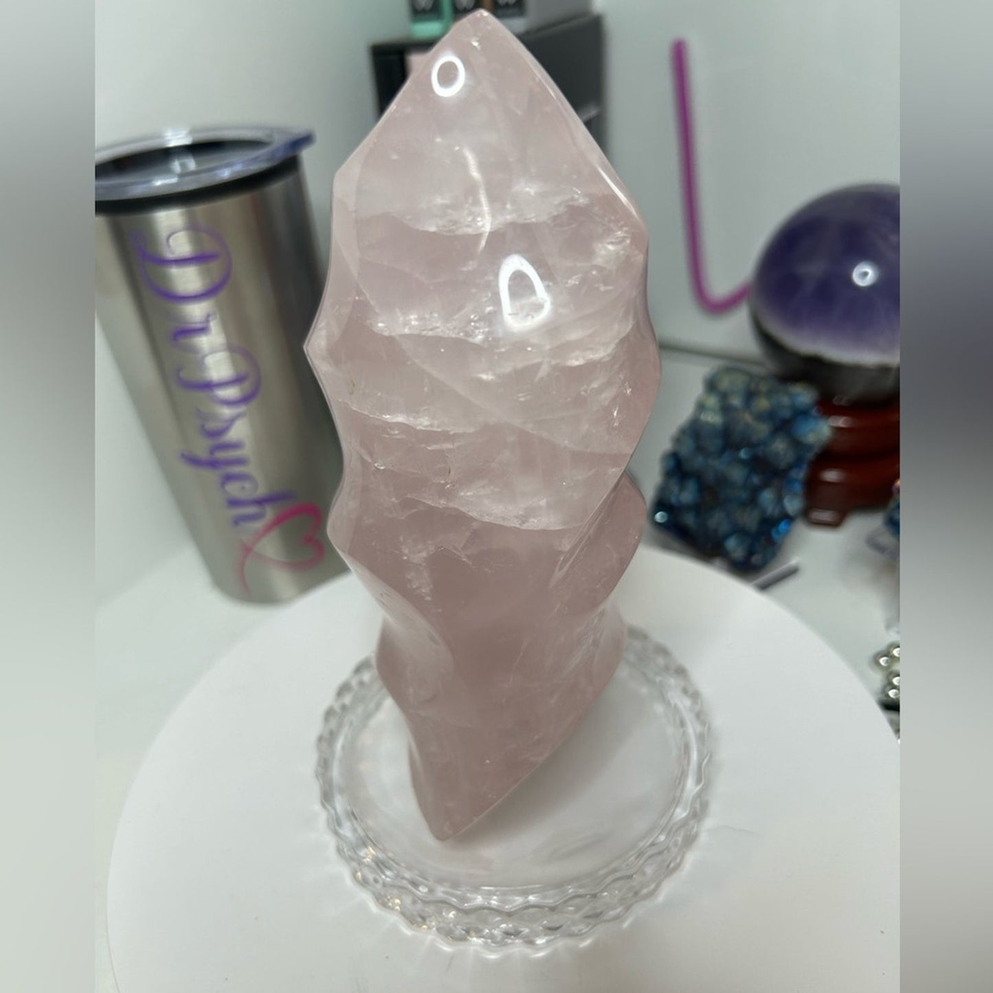 Rose Quartz Large Flame - RSQTZFLM-LRG