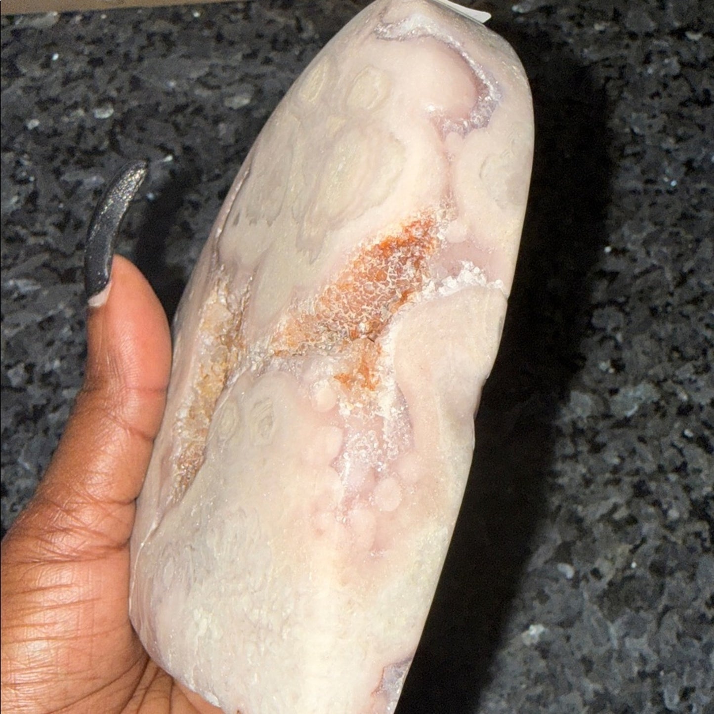 Pink Amethyst Heart with stand