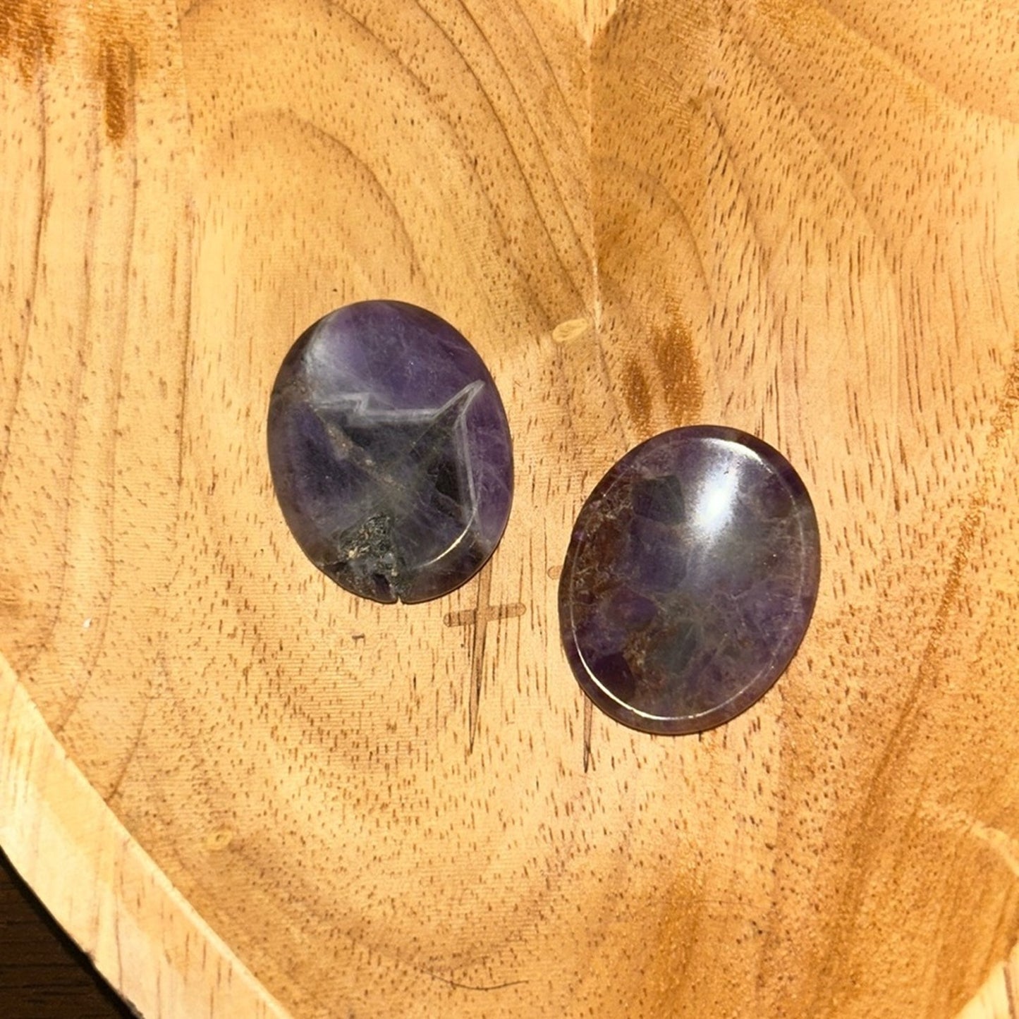 Chevron Dream Amethyst Worry stone set - DRAMYWRYSET-002
