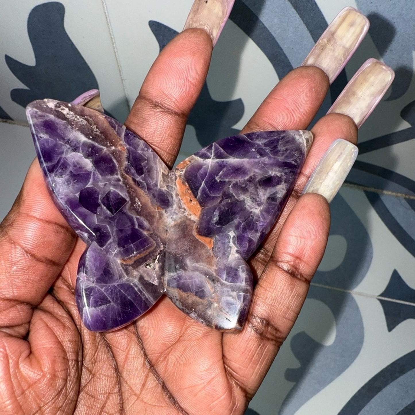 Dream Amethyst and Rose Quartz Butterfly Set of 2 Decor 🦋