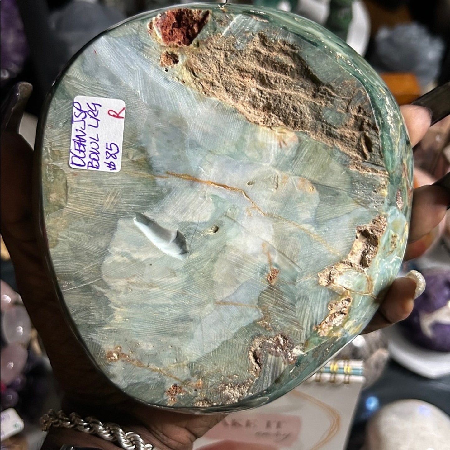 Moss Agate Bowl Large