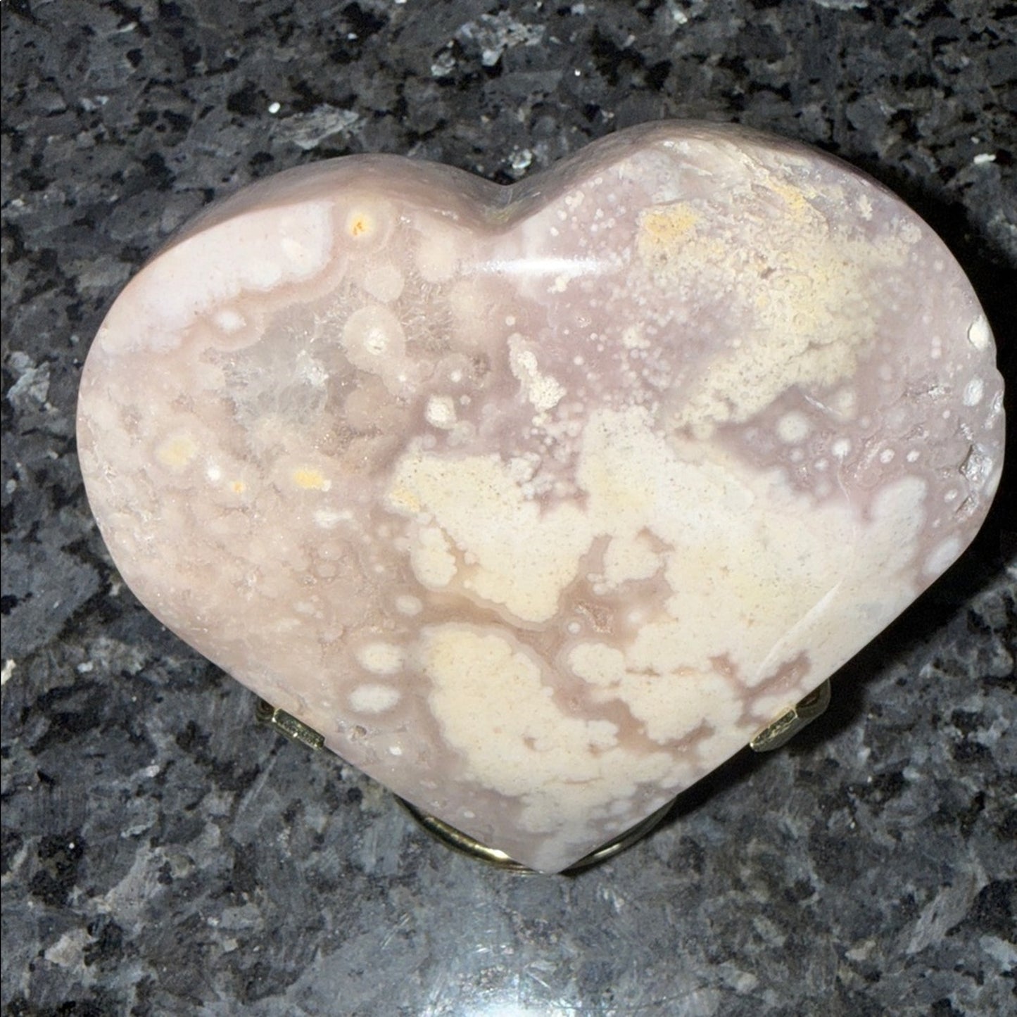 Pink Amethyst Heart with stand