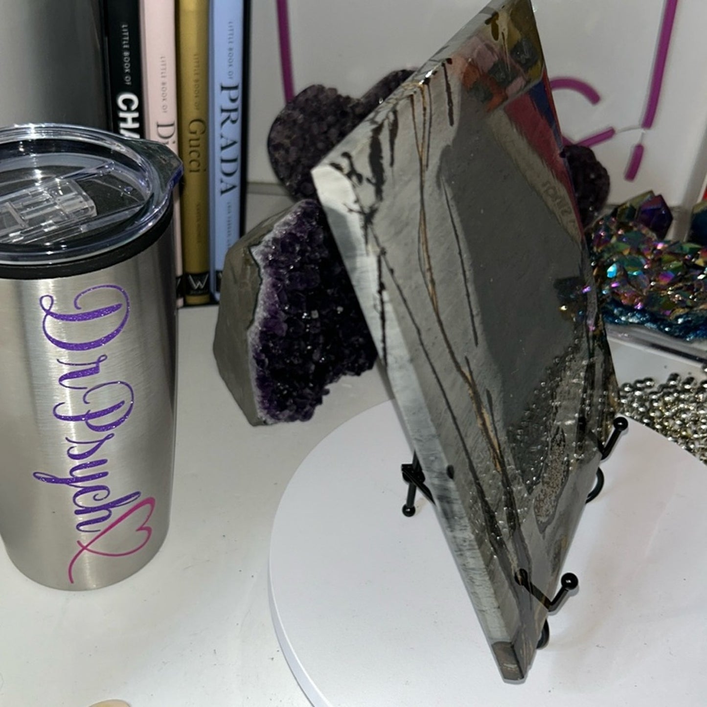 Grey Picture Jasper Slab - GRPJSLAB-002 No Stand