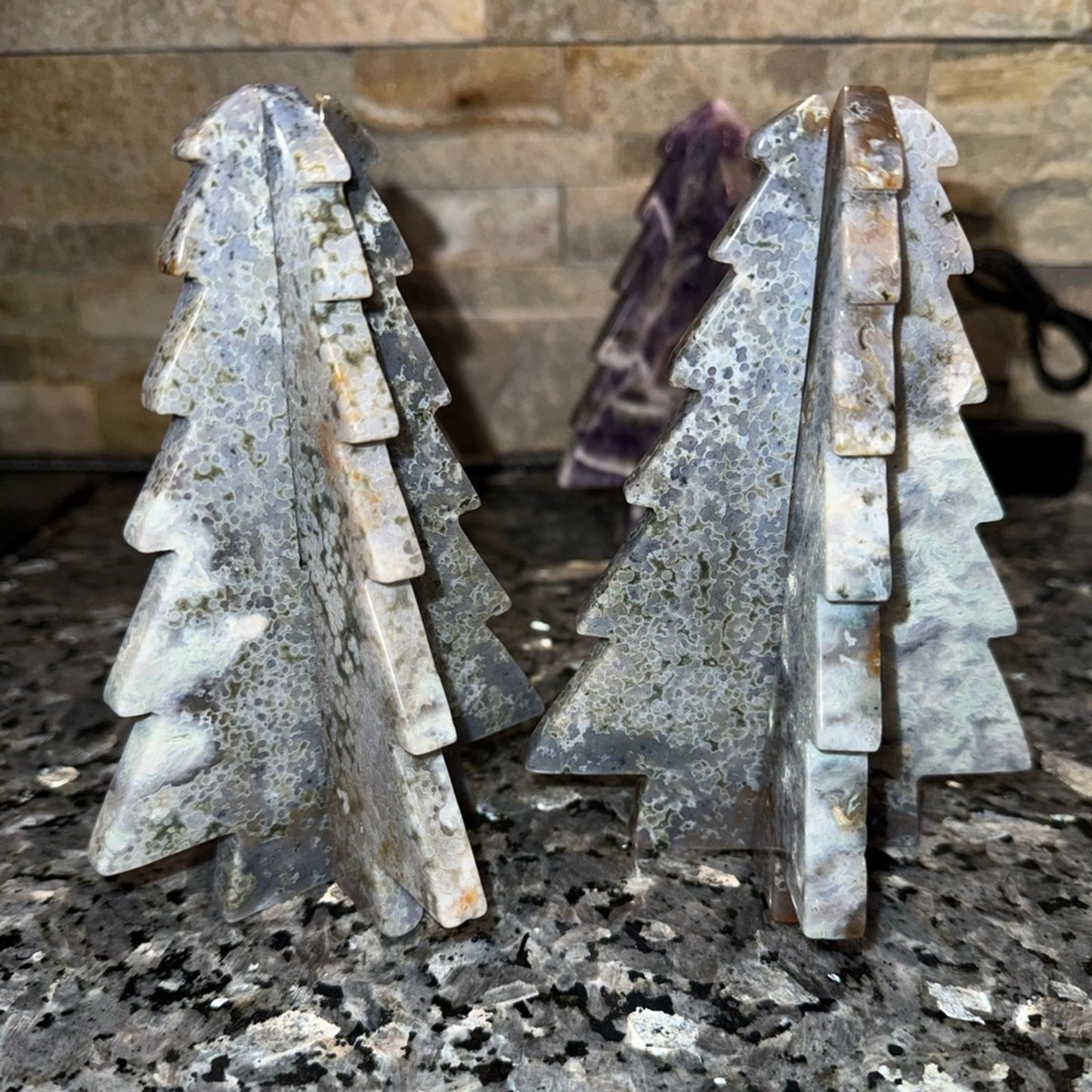 Crystal Tree Puzzle Piece - Pick 1 - Ocean Jasper or Dream Amethyst