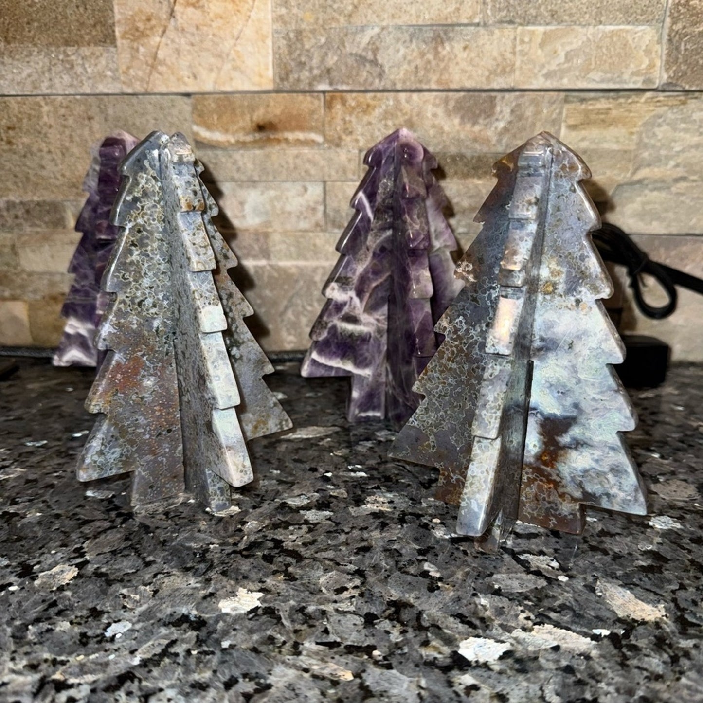 Crystal Tree Puzzle Piece - Pick 1 - Ocean Jasper or Dream Amethyst